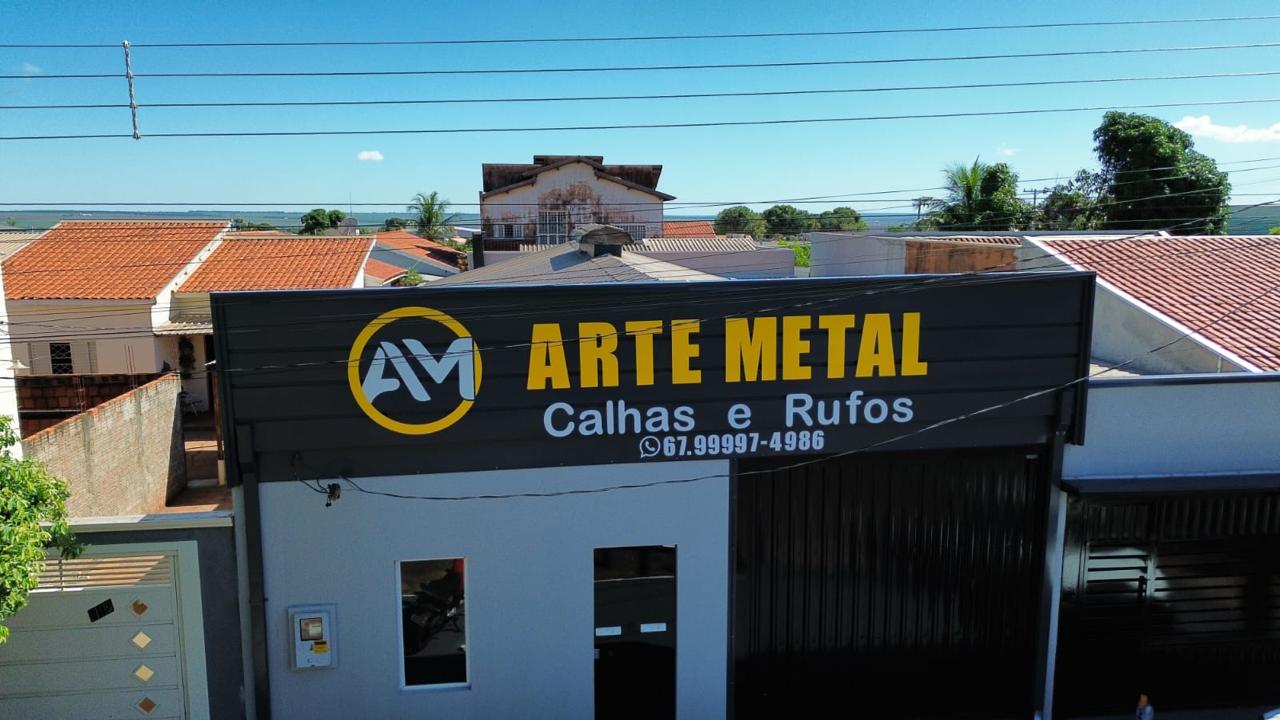 Vista aérea da loja Arte Metal Calhas e Rufos